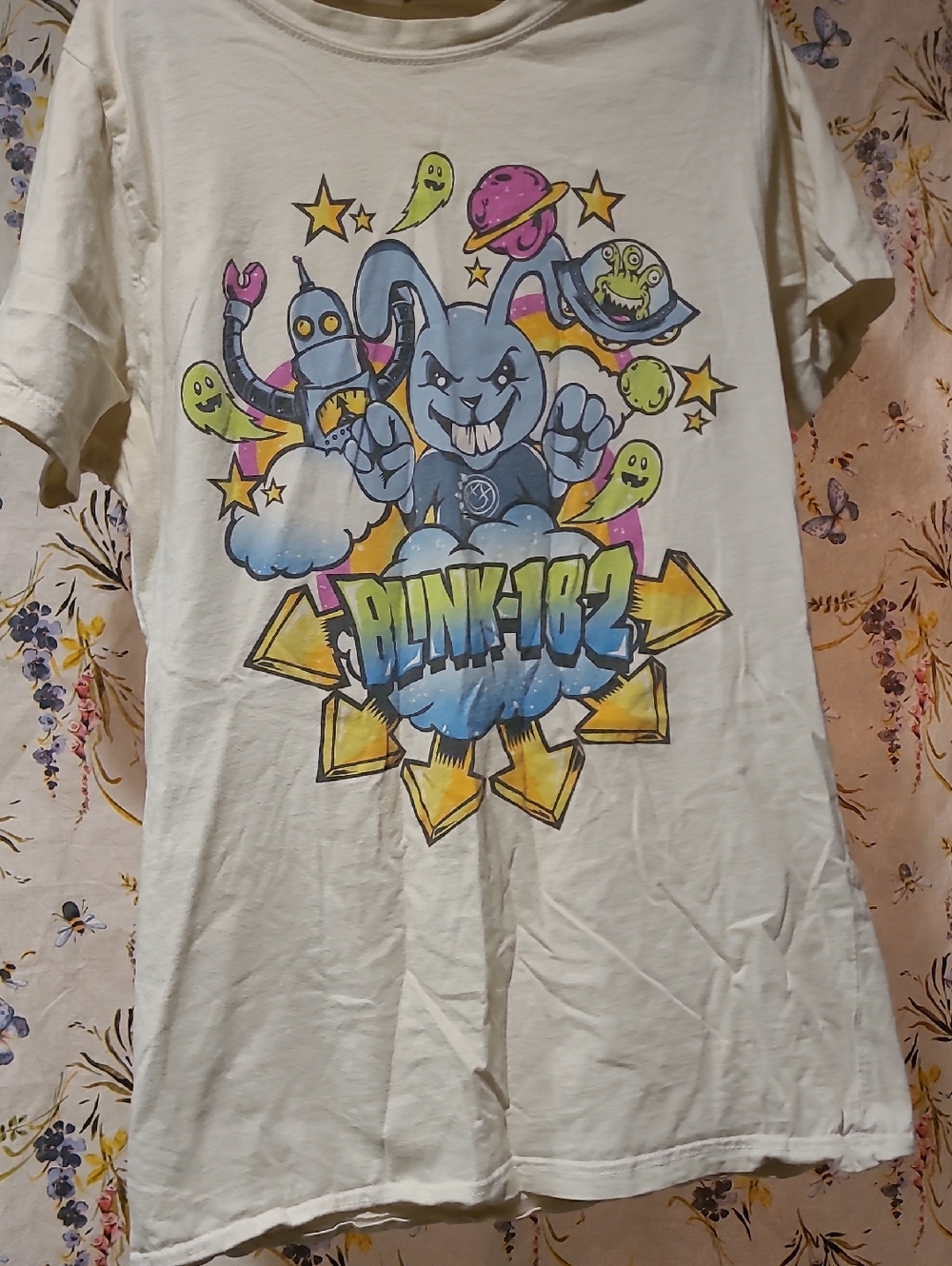 Tultex White Kids Blink-182 Graphic Tee with Multicolor Print